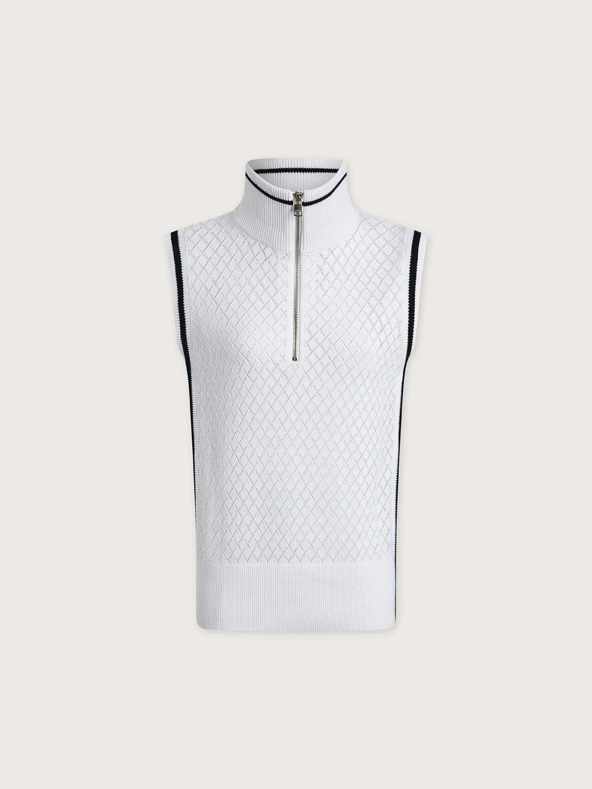 Stefan Half Zip Vest White - Varley