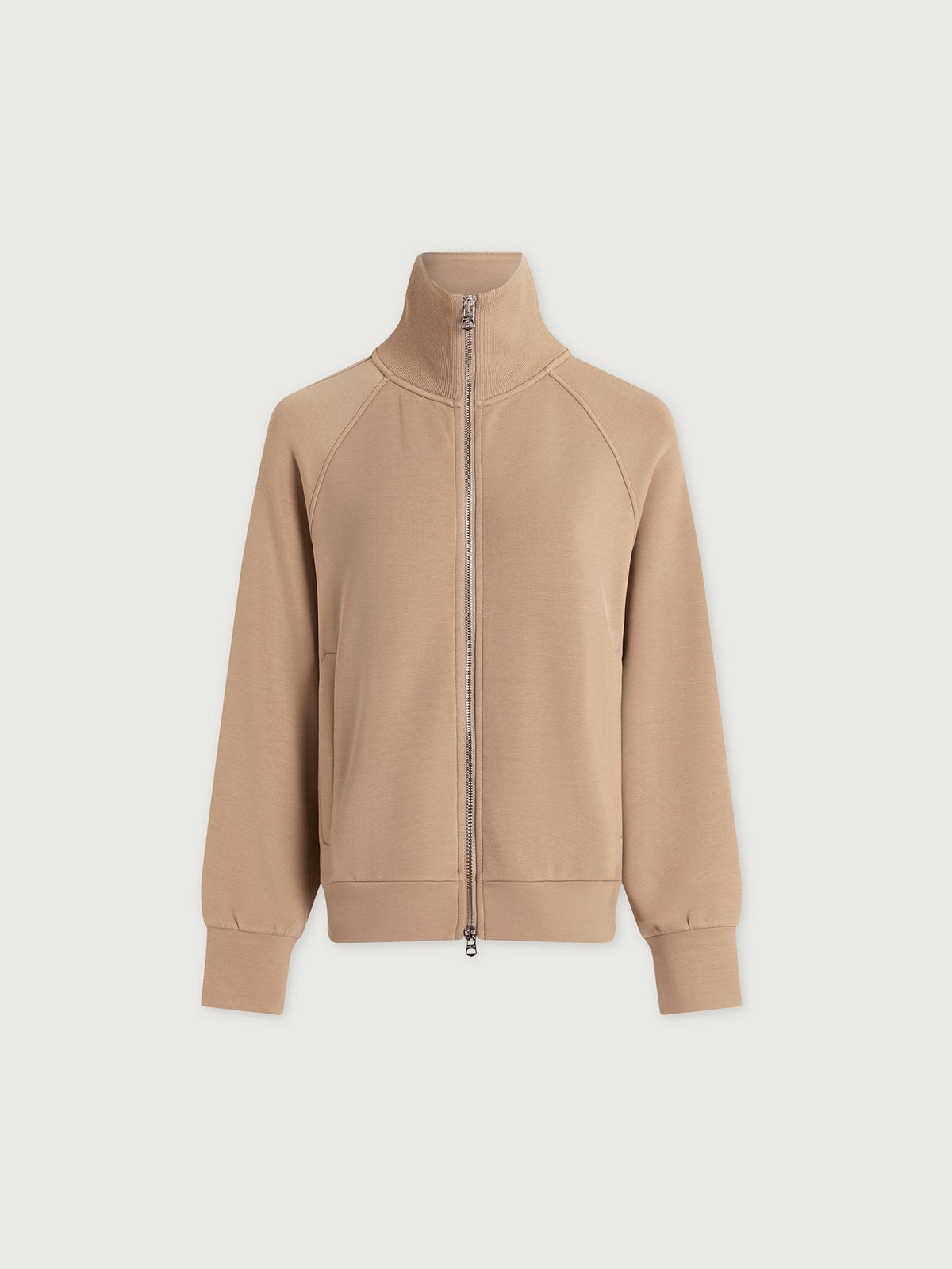 Tyde Zip Through Sweat Light Taupe - Varley