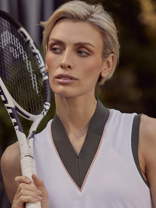 Jouri Court Dress 32.5 White/ Deep Ivy - Varley