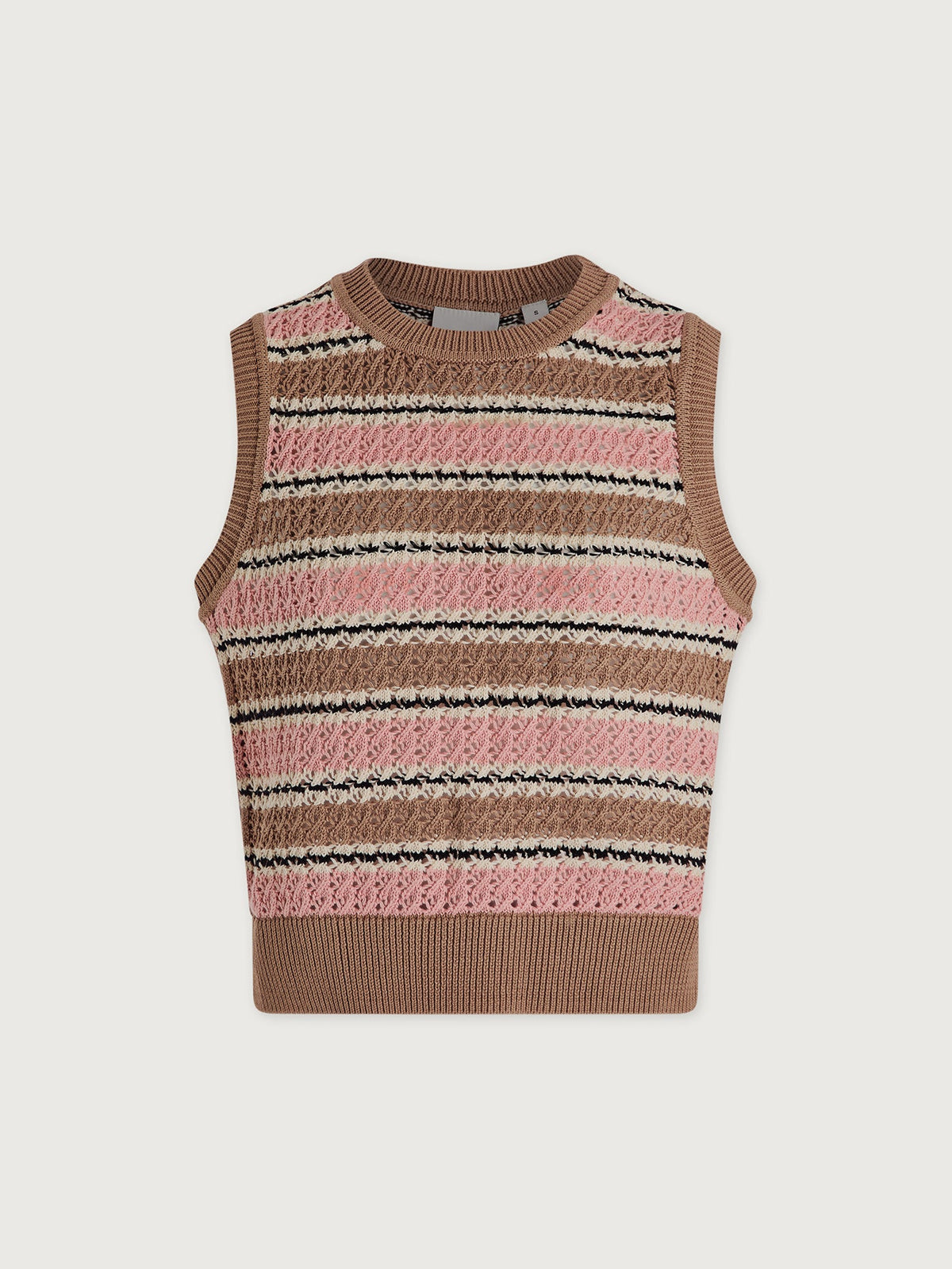 Deeley Stripe Stitch Tank Warm Taupe/ Mellow Rose - Varley
