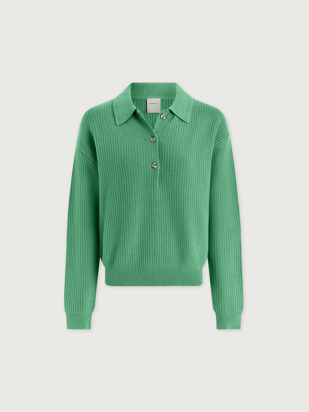 Marlie Polo Knit Sweater Green Spruce - Varley