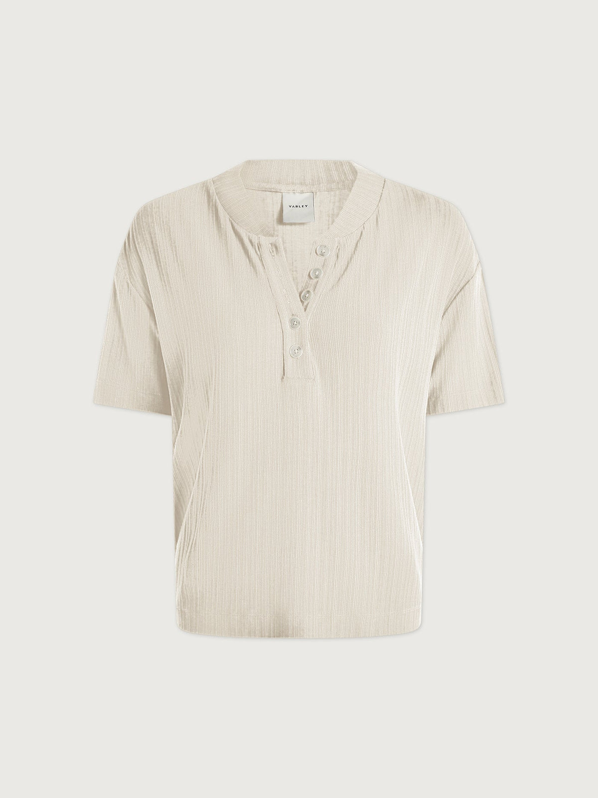 Kasey Mock Placket Rib Tee 2.0 Birch - Varley