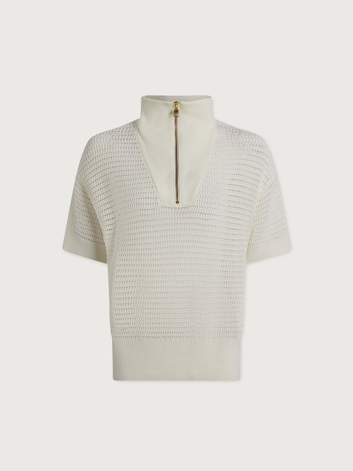 Nali Half Zip Knit Top Egret - Varley