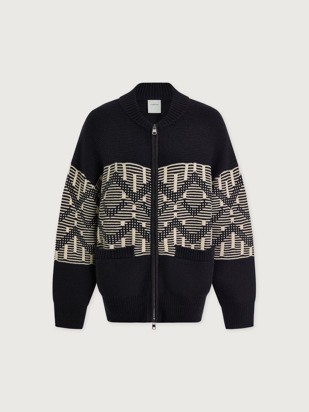 Linnea Fairisle Knit Jacket Black - Varley