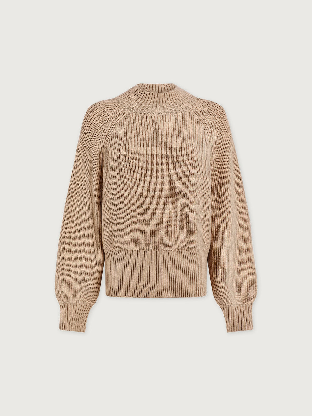 Martina High Neck Rib Knit Cement - Varley