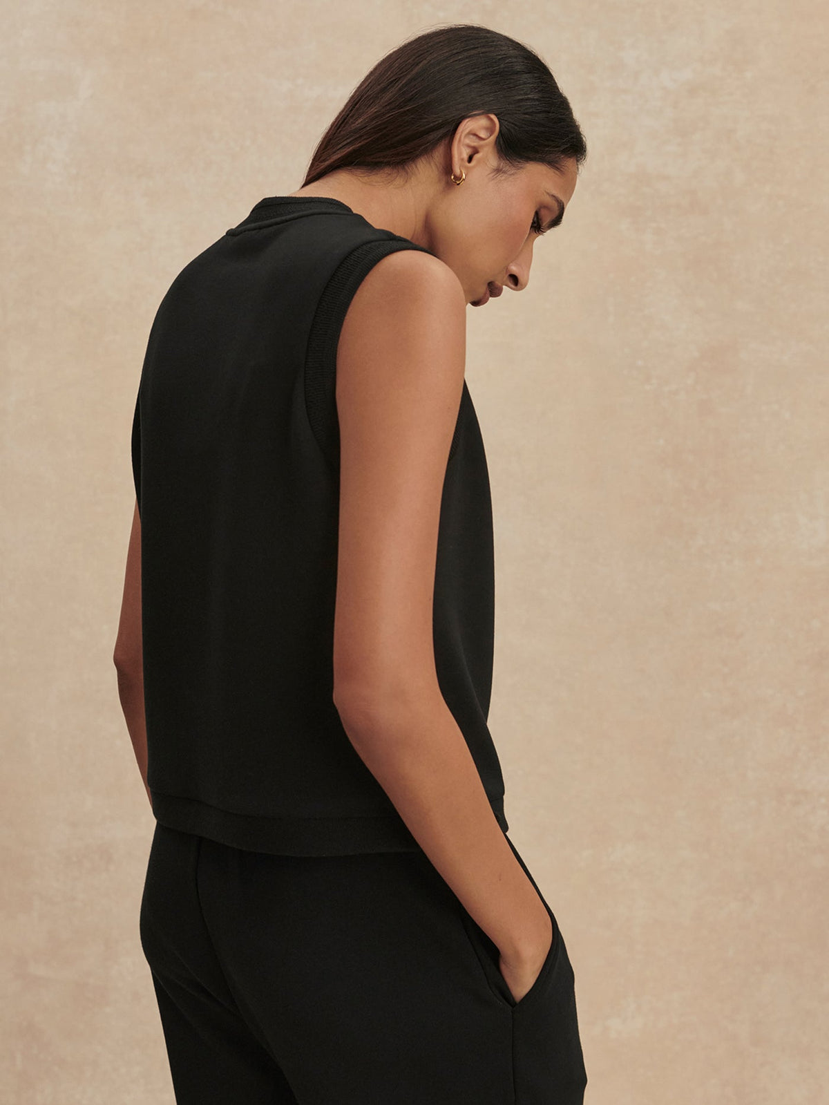 Marla Button Placket Tank Black - Varley