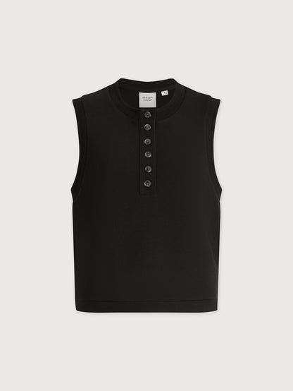 Marla Button Placket Tank Black - Varley