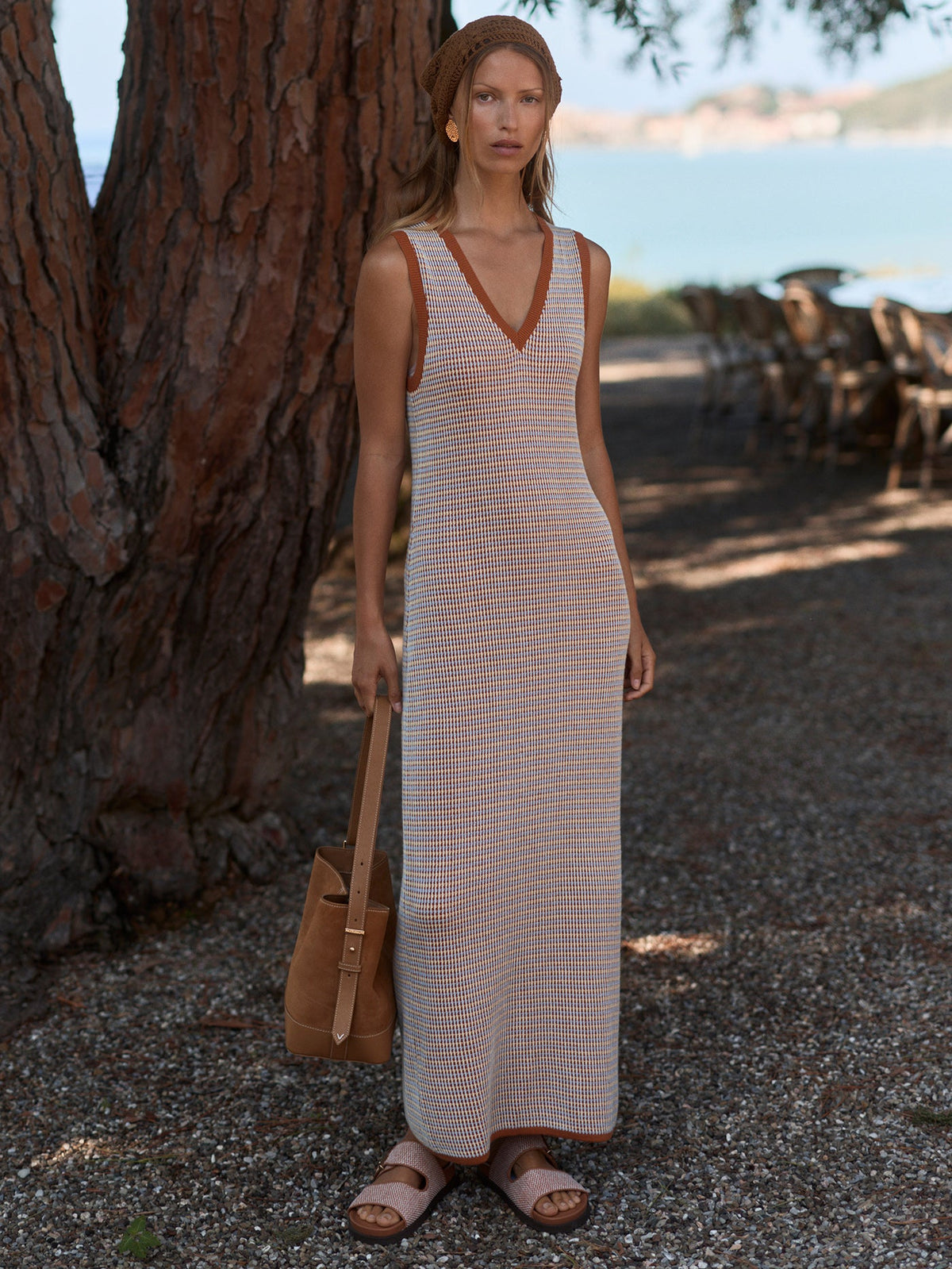 Albane Knit Dress Caramel Clay - Varley