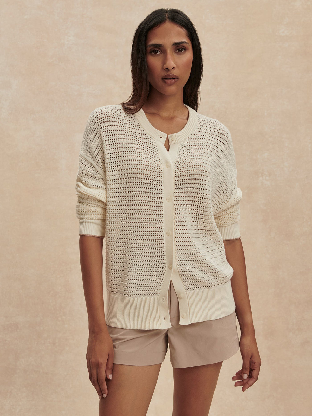 Pembroke Knit Cardigan Egret - Varley