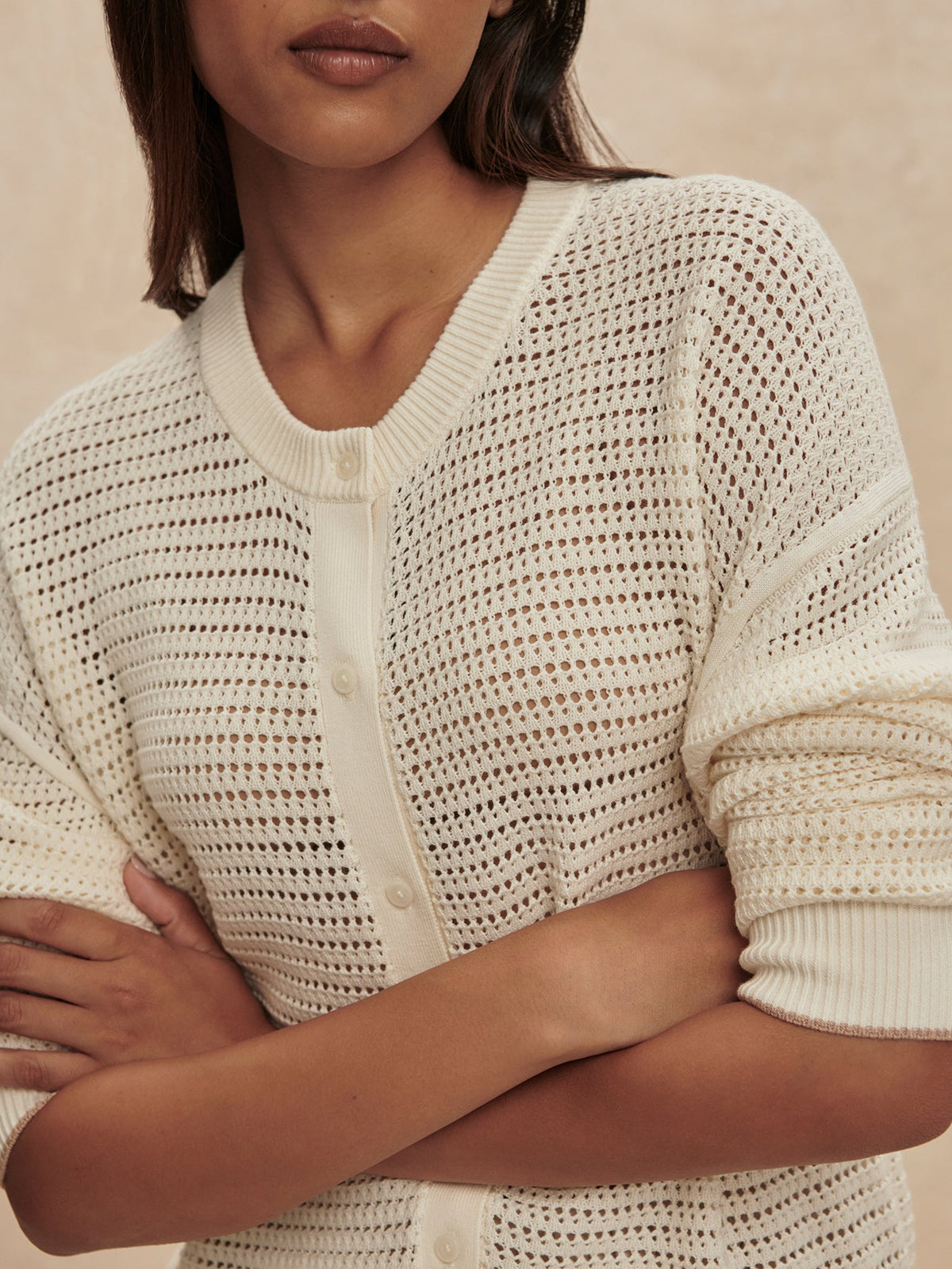 Pembroke Knit Cardigan Egret - Varley