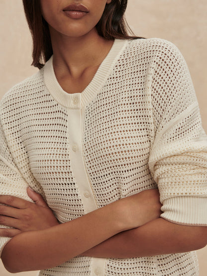 Pembroke Knit Cardigan Egret - Varley