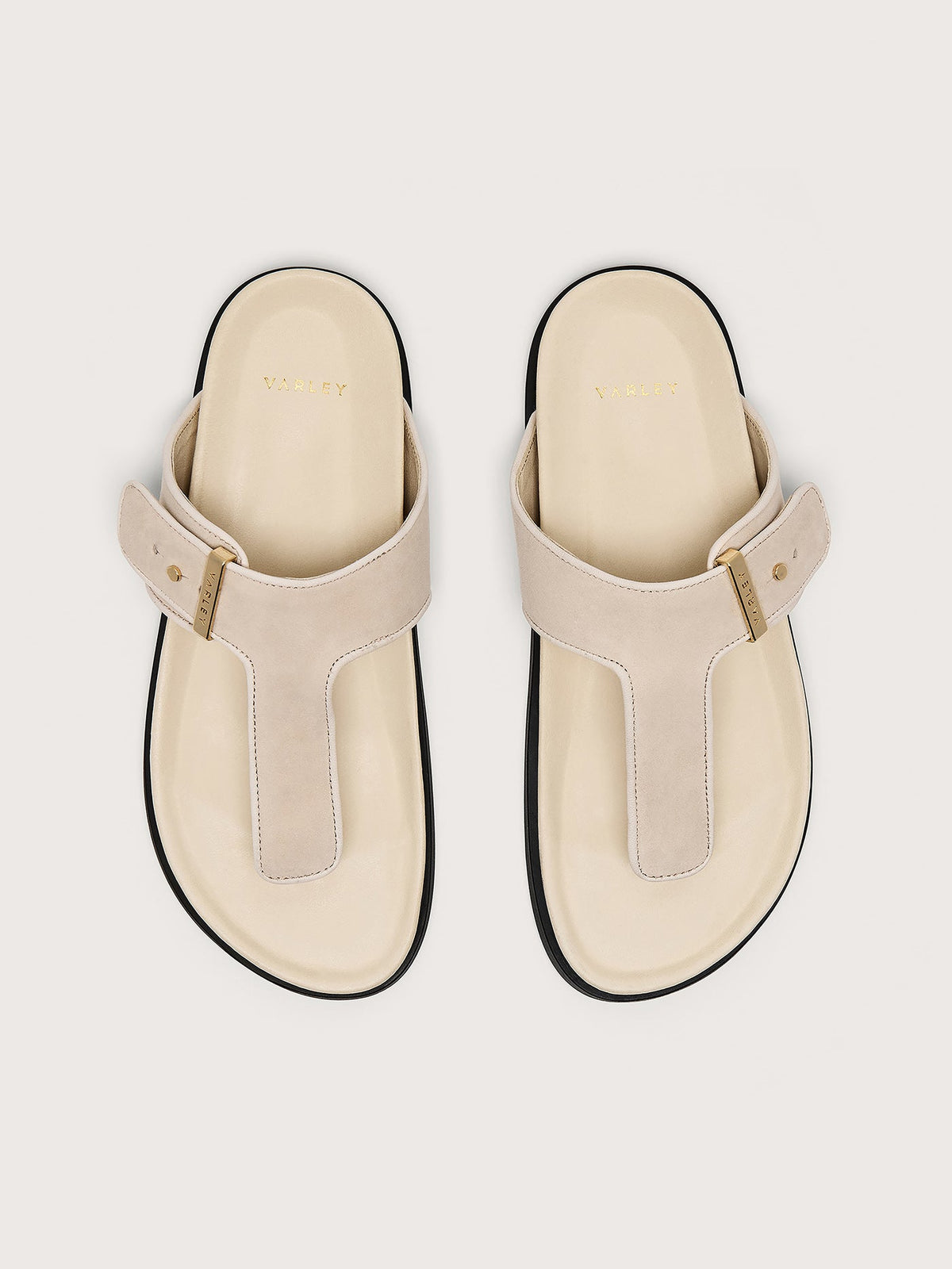 Aisne Toe Post Sandals Suede Birch - Varley