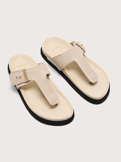 Aisne Toe Post Sandals Suede Birch - Varley