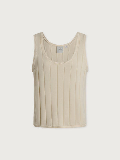 Ayaka Wide Rib Tank Top Pristine - Varley