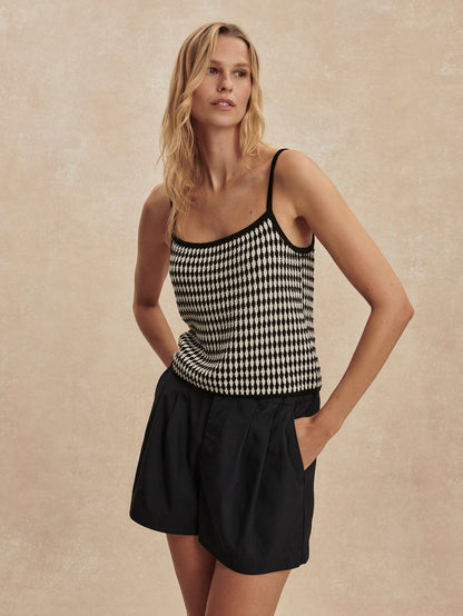 Jared Knit Top Black/ Egret - Varley