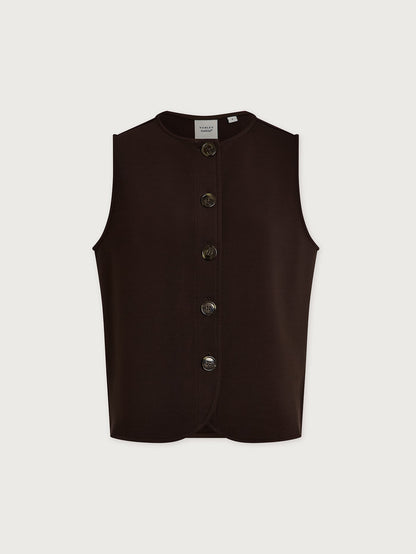 Josie Button Through Tank Top Coffee Bean - Varley