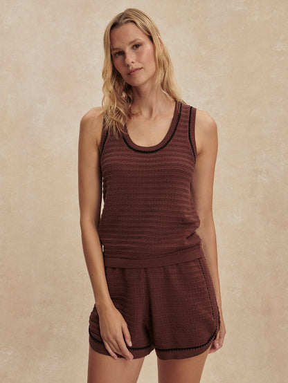 Gideon Knit Tank Top Ironwood - Varley