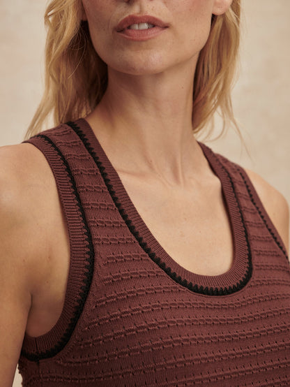 Gideon Knit Tank Top Ironwood - Varley