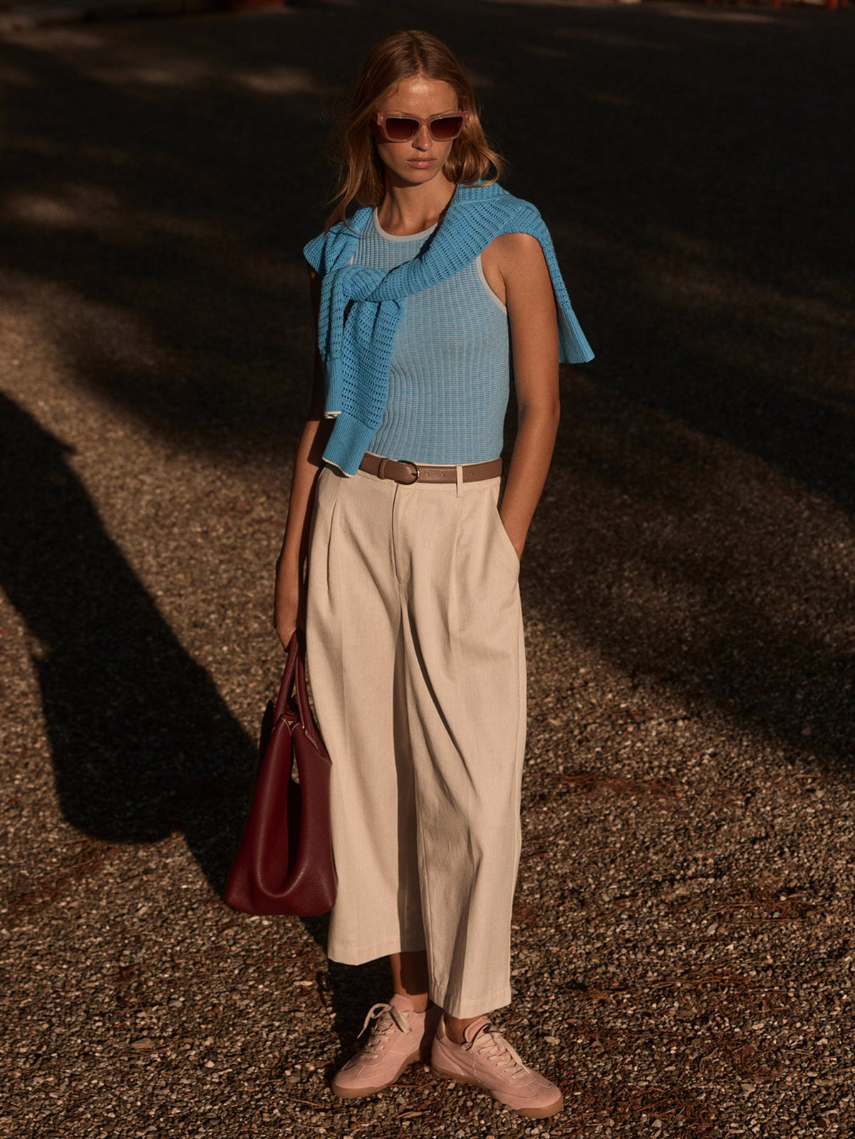 Ellison Crop Wide Leg 24 Birch Marl - Varley