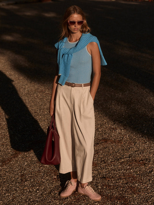 Ellison Crop Wide Leg 24 Birch Marl - Varley