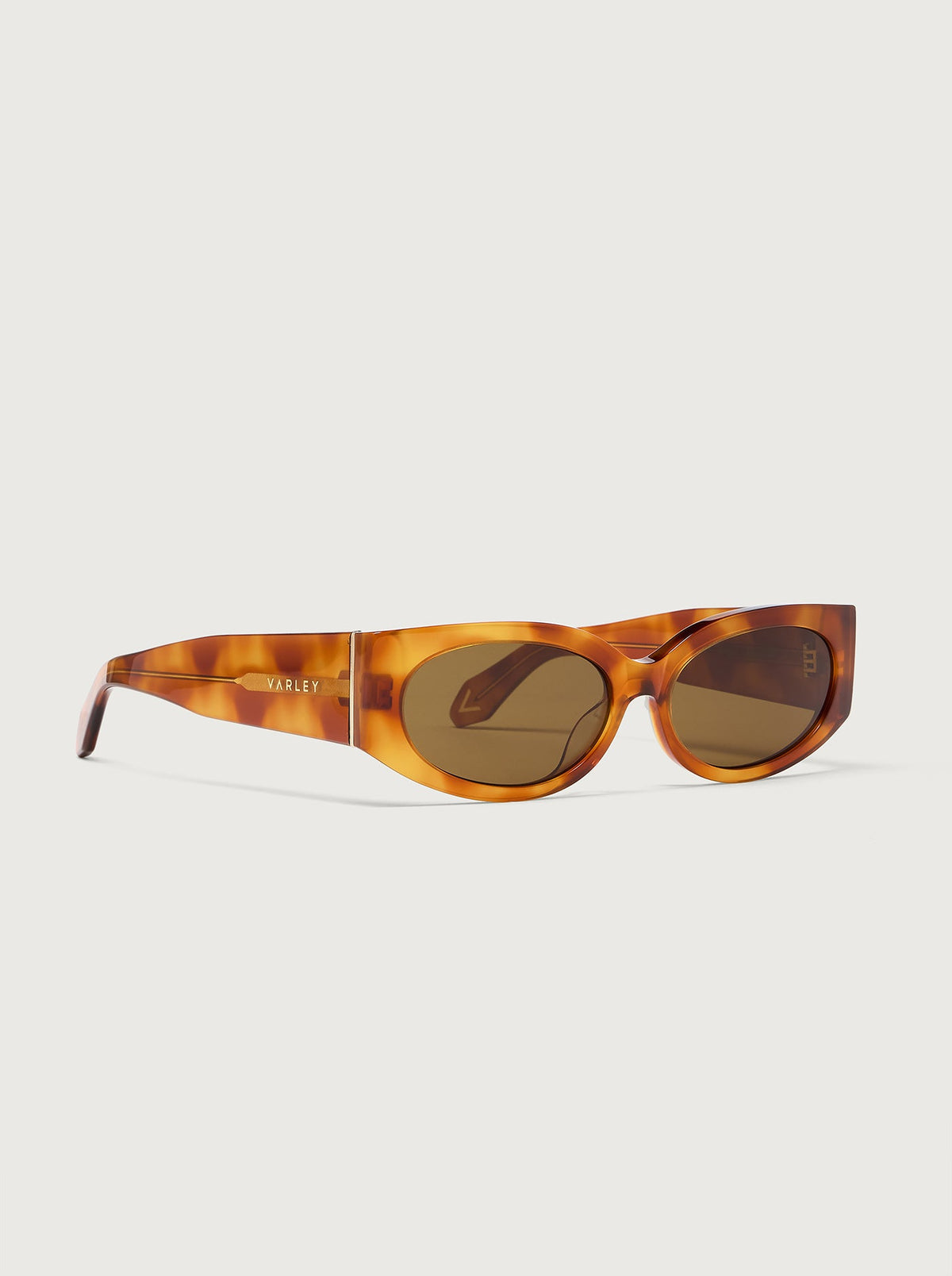 Lambeth Oval Sunglasses Bright Tortoise - Varley