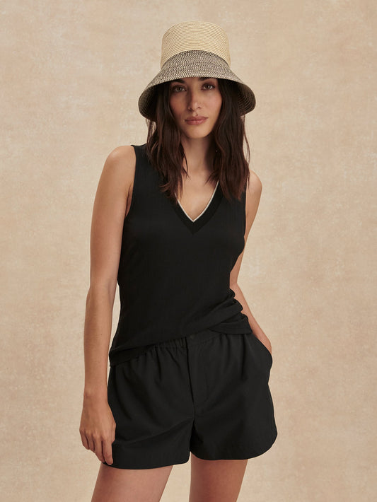 Corby V Neck Tank Black - Varley