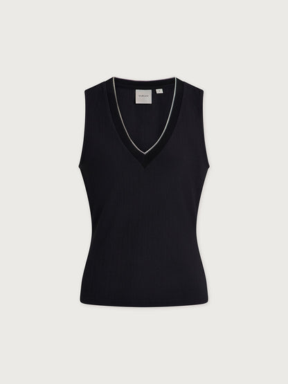 Corby V Neck Tank Black - Varley