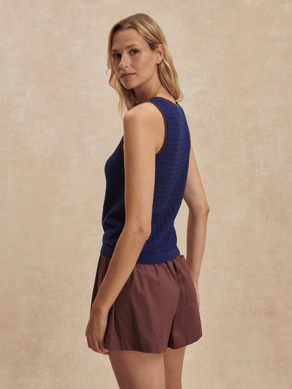 Jocey Knit Top Bright Navy - Varley
