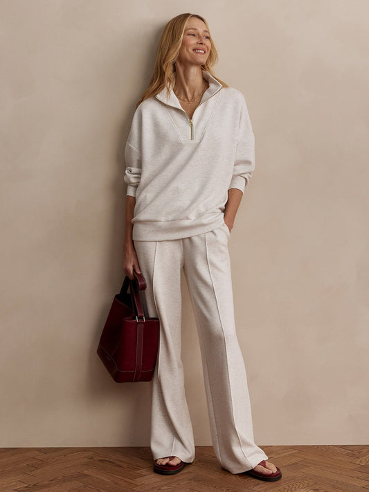 The Wide Leg Pant 28 Ivory Marl - Varley