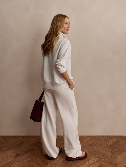 The Wide Leg Pant 28 Ivory Marl - Varley