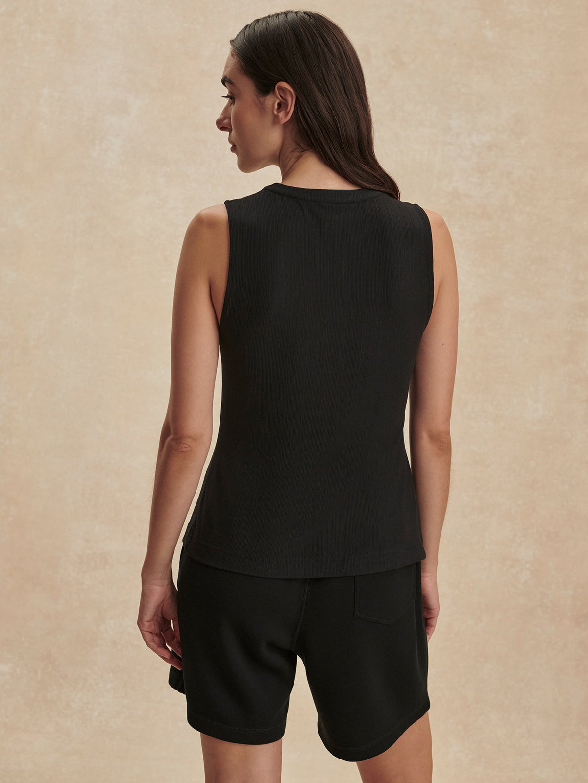 Latia Button Through Tank Top Black - Varley