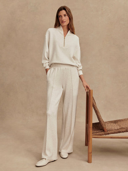 The Wide Leg Pant 30 Ivory Marl - Varley