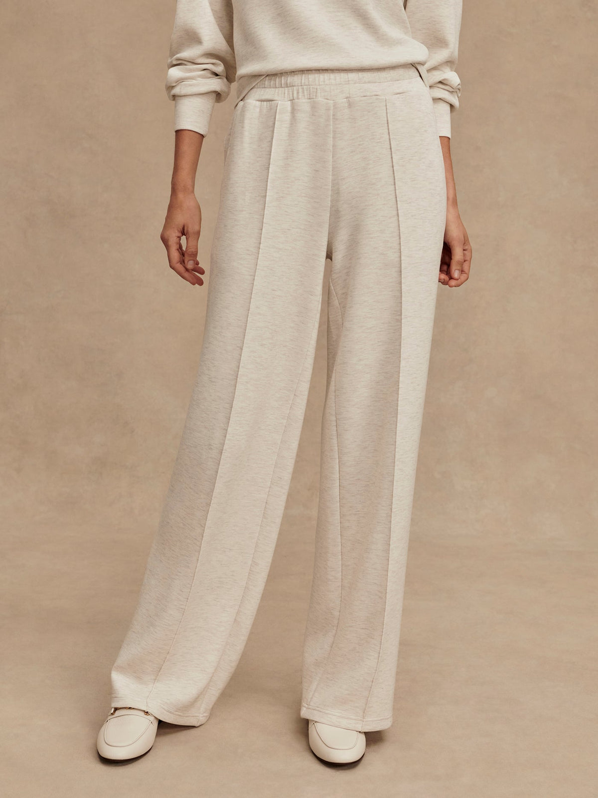 The Wide Leg Pant 30 Ivory Marl - Varley