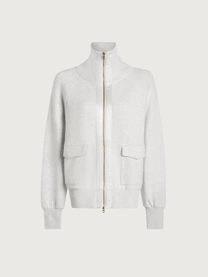 Roxbury Zip-Through Sweat | Varley Us Ivory Marl - Varley