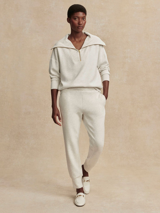 The Slim Cuff Pant 30 Ivory Marl - Varley
