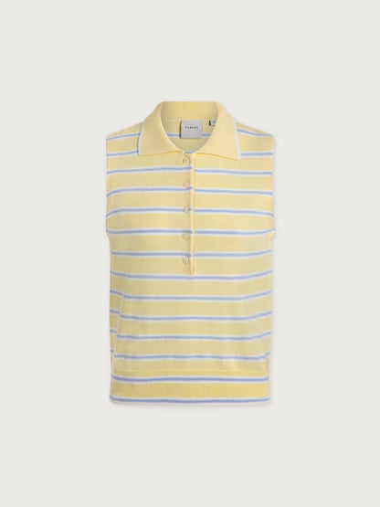Rue Polo Tank Top Anise Flower/ Xenon Blue - Varley