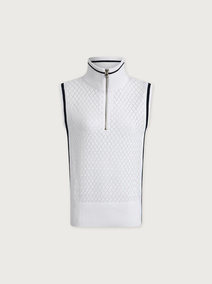 Stefan Half Zip Vest White - Varley