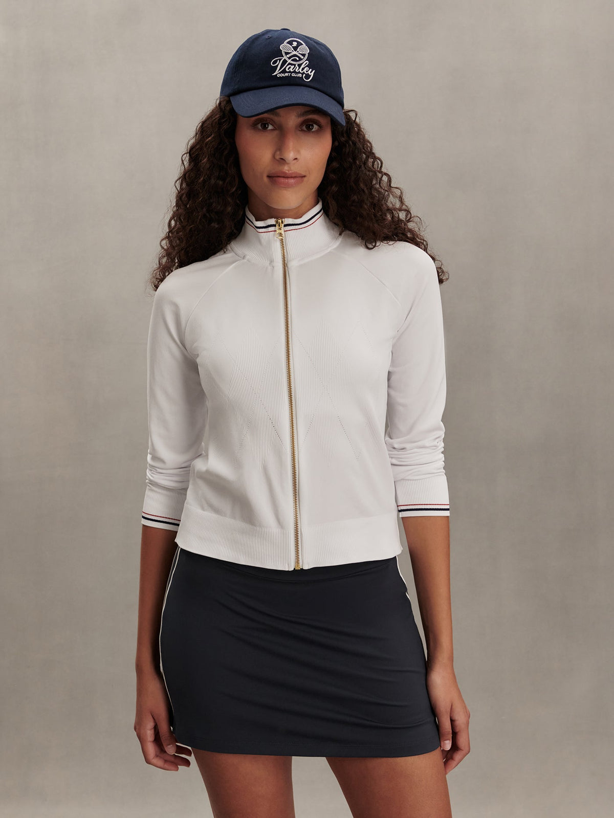 Len Seamless Zip Through Jacket White - Varley