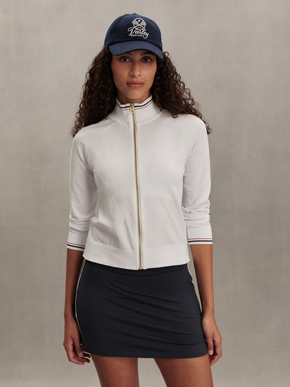 Len Seamless Zip Through Jacket White - Varley