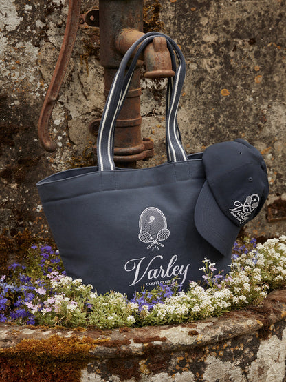Robinson Canvas Club Tote Bag Blue Nights/ White - Varley