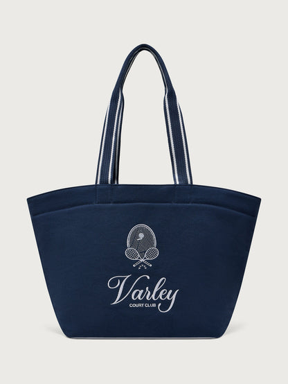 Robinson Canvas Club Tote Bag Blue Nights/ White - Varley