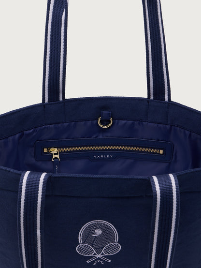 Robinson Canvas Club Tote Bag Blue Nights/ White - Varley