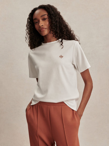 Stevie Branded Tee White - Varley