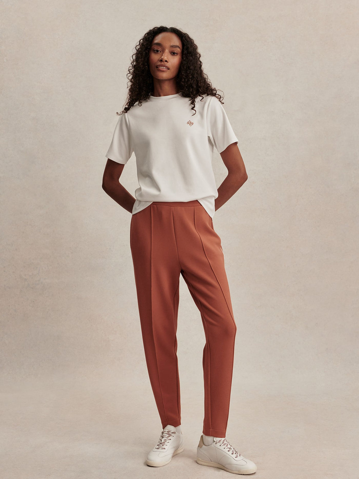 Stevie Branded Tee White - Varley