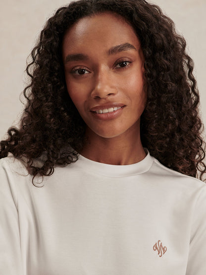 Stevie Branded Tee White - Varley