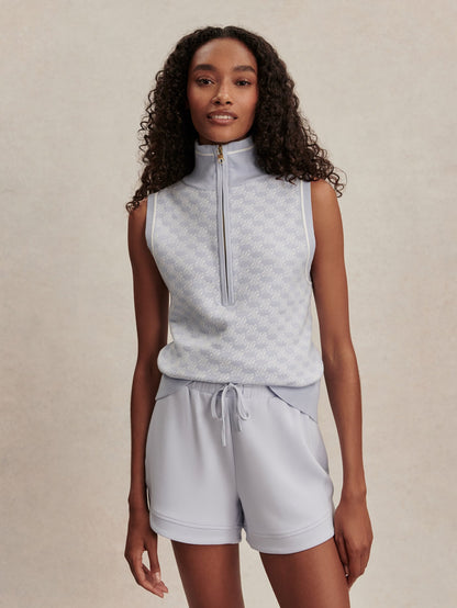 Vincent Half Zip Knit Xenon Blue/ White - Varley