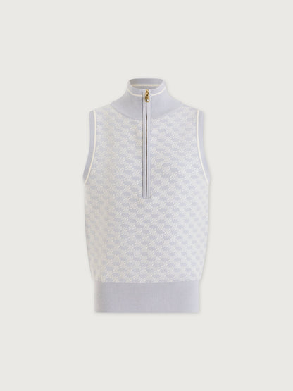 Vincent Half Zip Knit Xenon Blue/ White - Varley