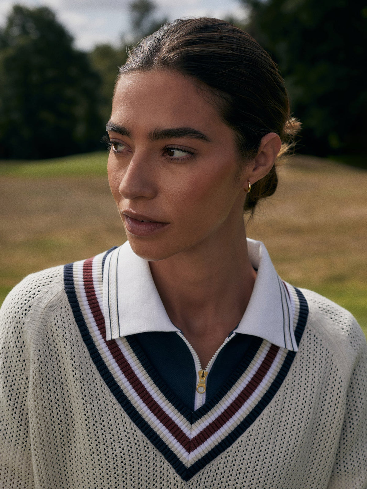 Maurice V-Neck Knit Sweater Oat Milk - Varley