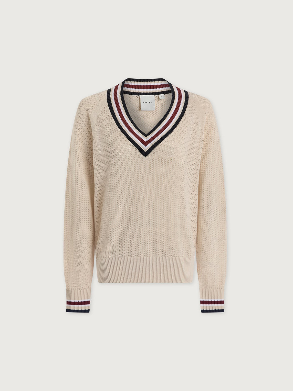 Maurice V-Neck Knit Sweater Oat Milk - Varley