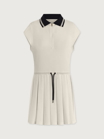 Nico Court Dress 32 White/ Blue Nights - Varley